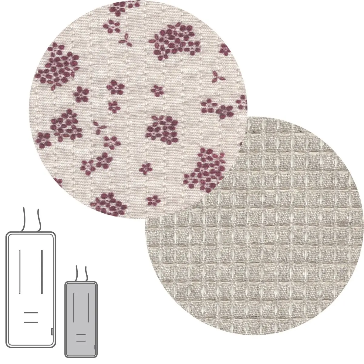 Colchoneta silla uni.rev.recta naturale rosa 30x80x1 cm