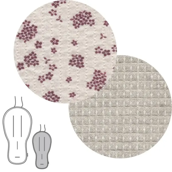 Colchoneta silla uni.rev.oval naturale rosa 43x88x1 cm