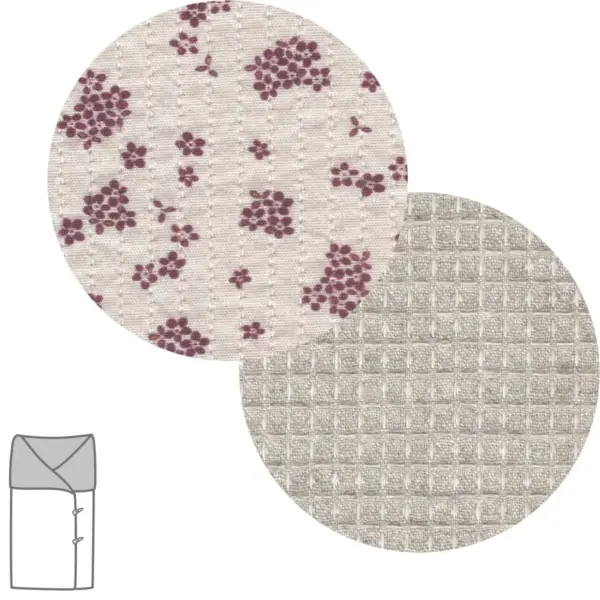 Saco capazo x sin capucha naturale rosa 33x70x5 cm