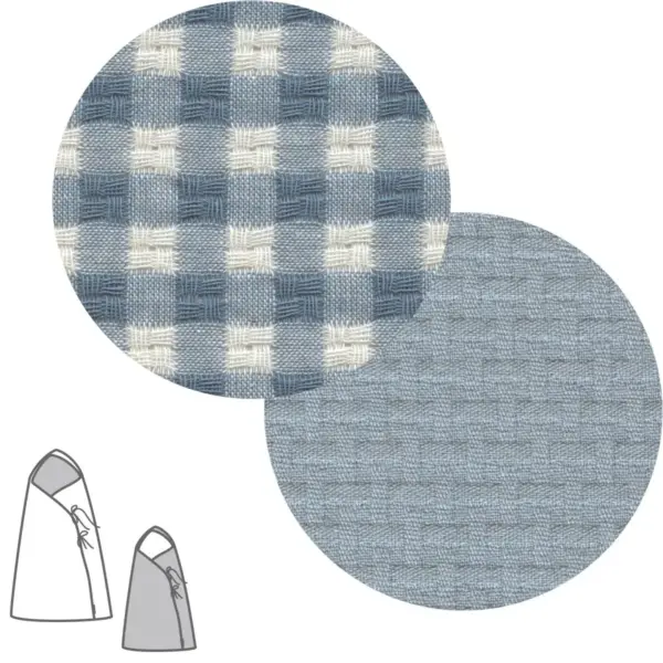 Saco capazo cruzado revers. vicky azul 40x80x5 cm