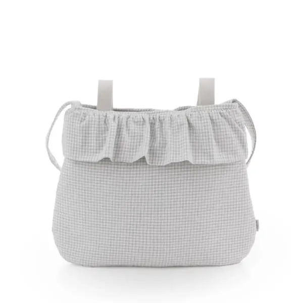 Bolso maternal boho polo grey 3.5x41x38.5 cm