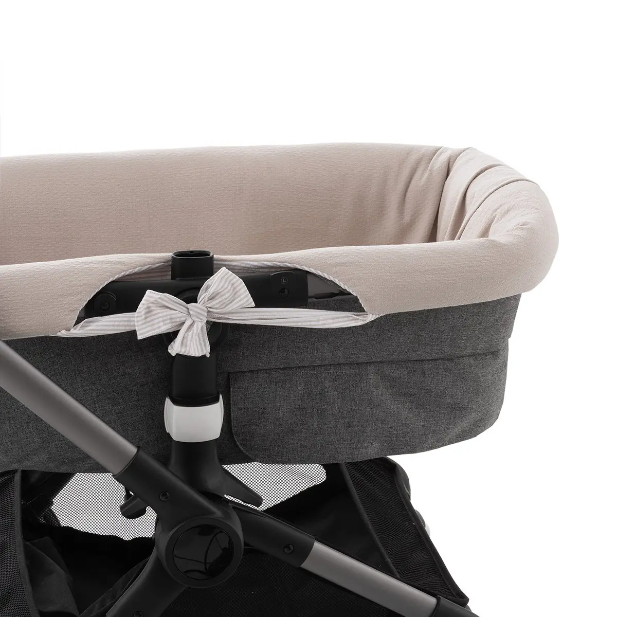 Cubre cuco capazo reversible candela crudo 35x75x35 cm - Imagen 4