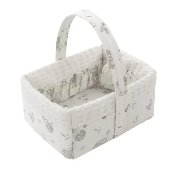 Cesta canastilla 22.5x29x29 cm globe crudo