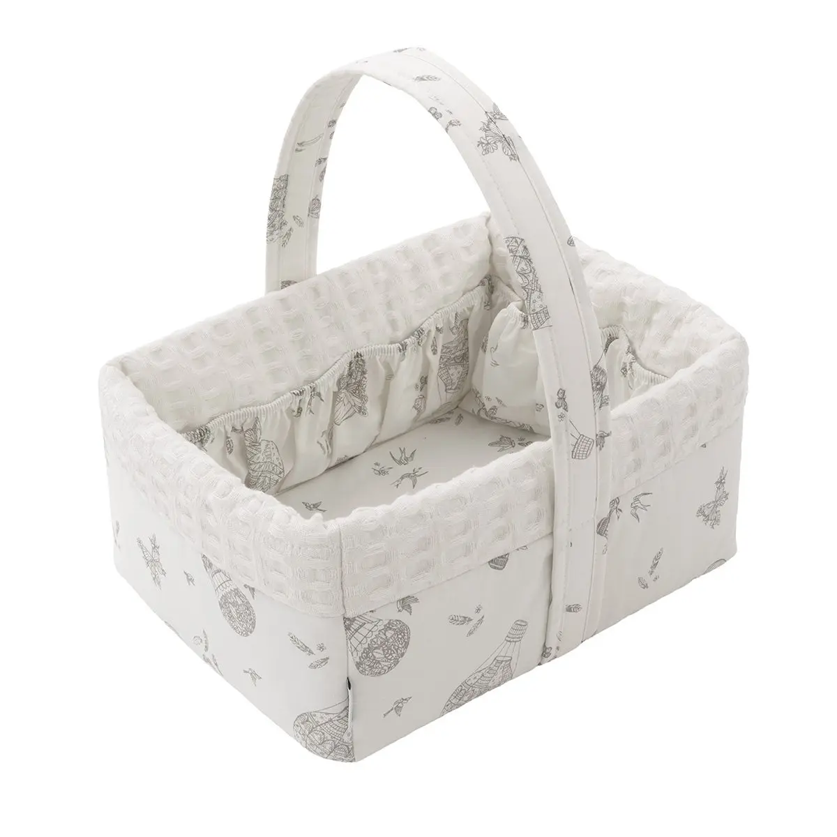 Cesta canastilla 22.5x29x29 cm globe crudo