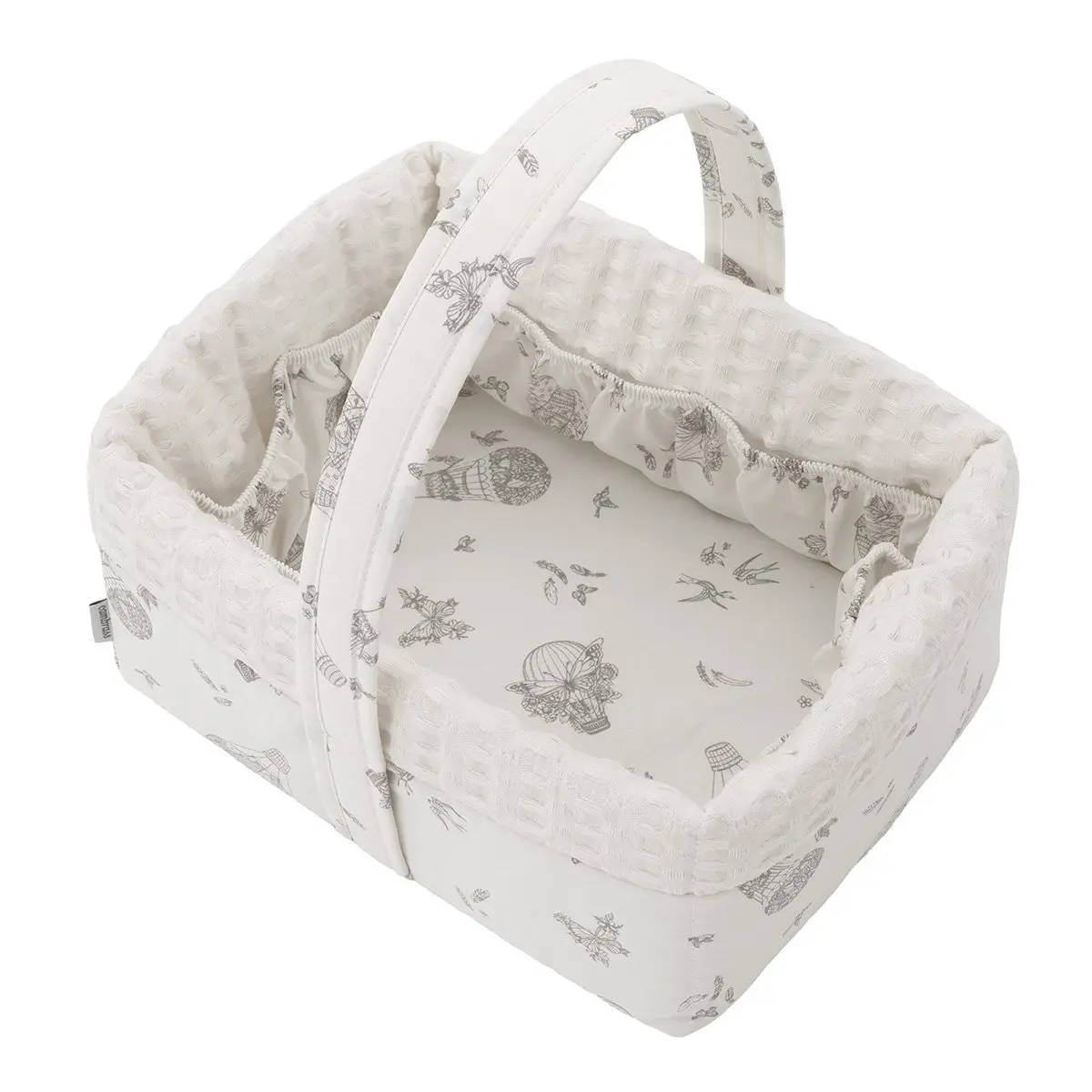 Cesta canastilla 22.5x29x29 cm globe crudo - Imagen 2