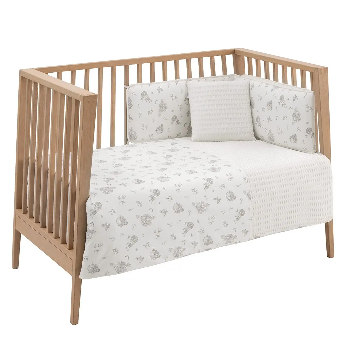 Jgo 2 pcs.f.nordica cuna 60 globe crudo 100x140x3 cm