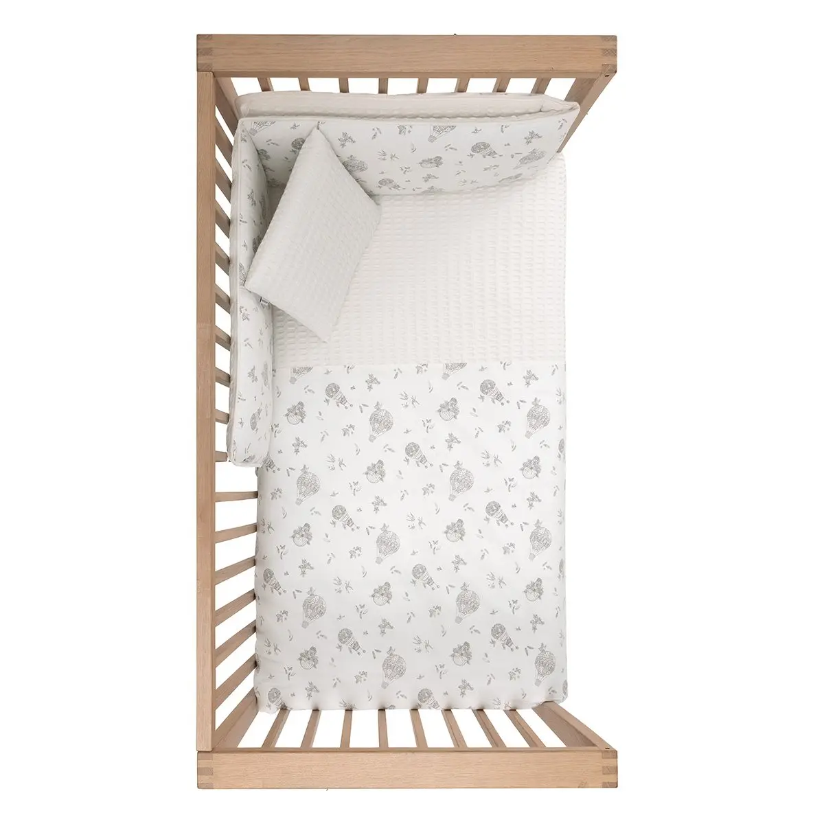 Jgo 2 pcs.f.nordica cuna 60 globe crudo 100x140x3 cm - Imagen 3