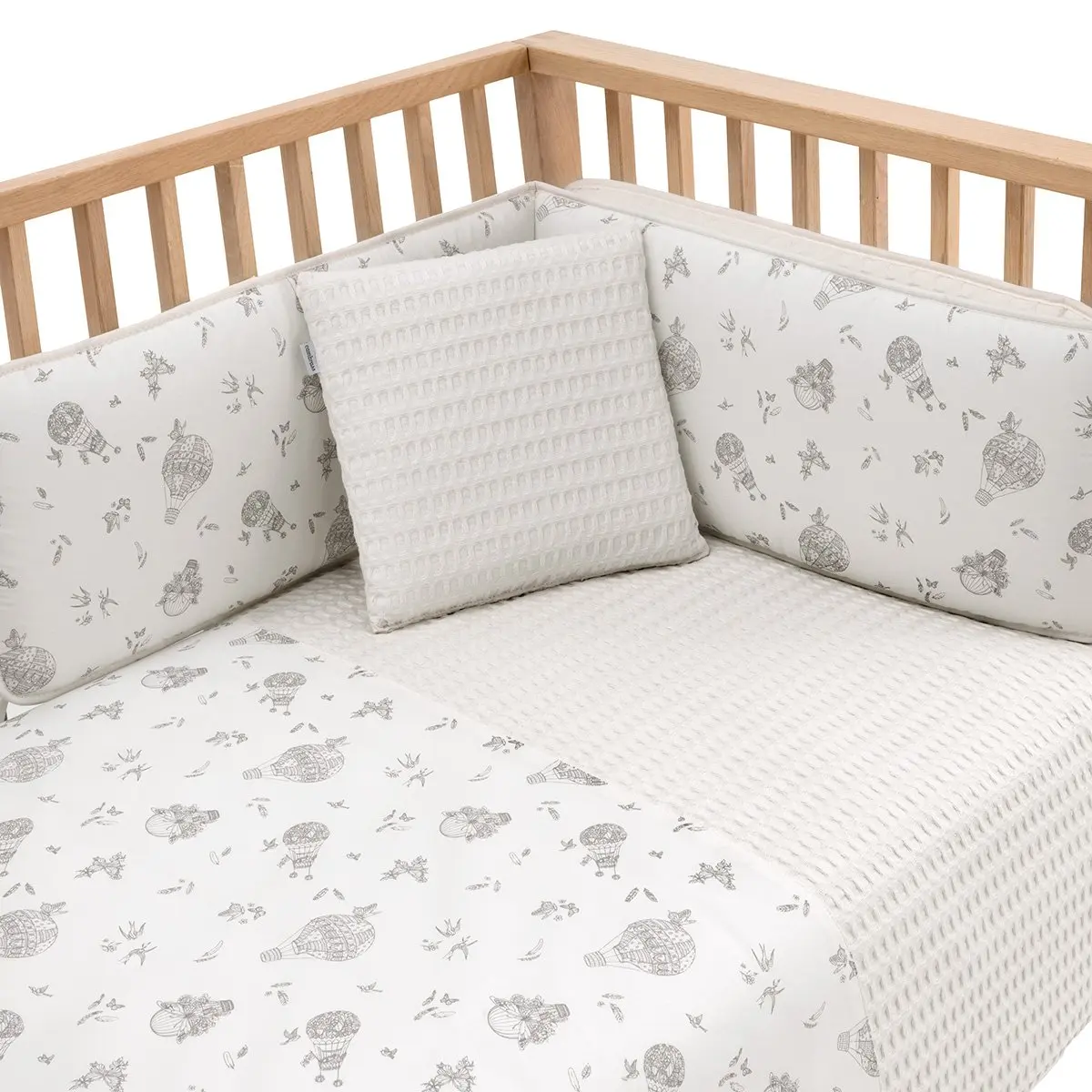 Jgo 2 pcs.f.nordica cuna 70 globe crudo 110x170x3 cm - Imagen 2