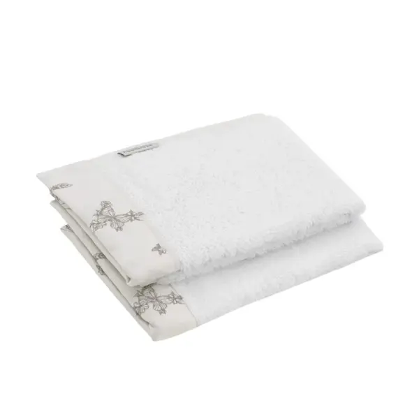 Juego 2 toallas globe crudo 25x35x1 cm