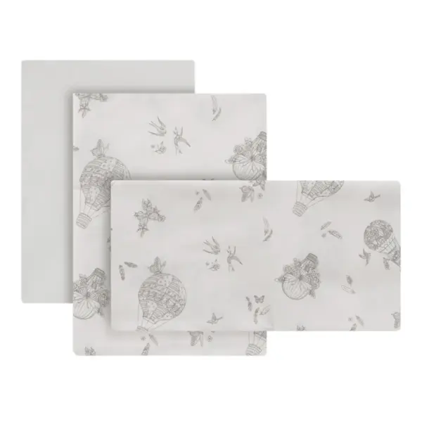 Sabana cuna 3 pcs (cuna 60) 60x120x1 cm globe crudo