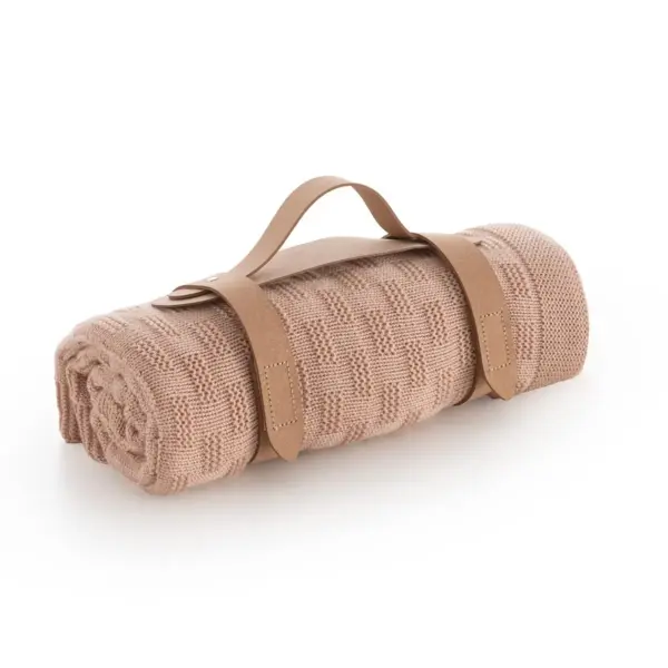 Manta punto bamboo 80x100x1 cm trama blush