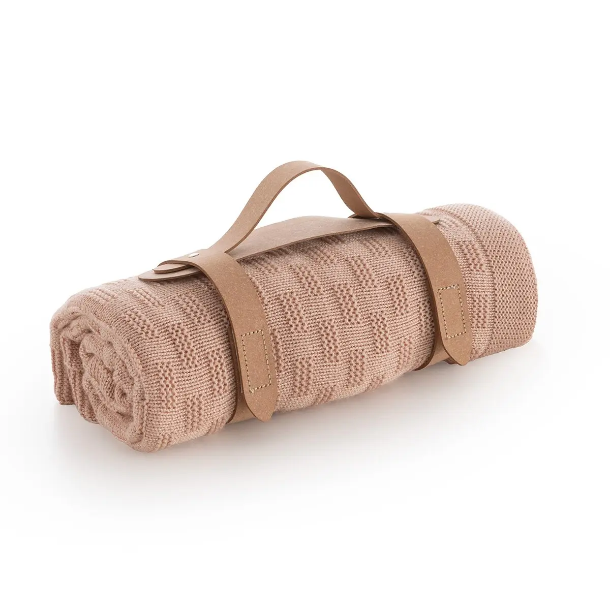 Manta punto bamboo 80x100x1 cm trama blush