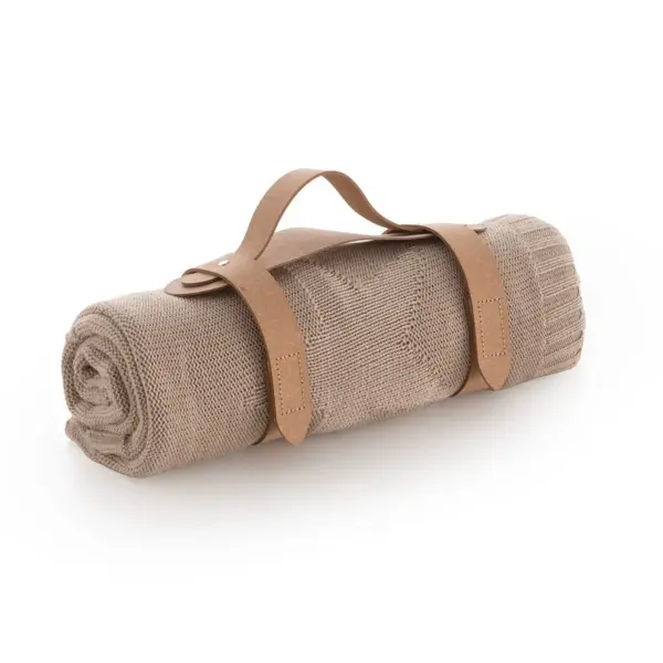 Manta punto bamboo 80x100x1 cm stelle beige