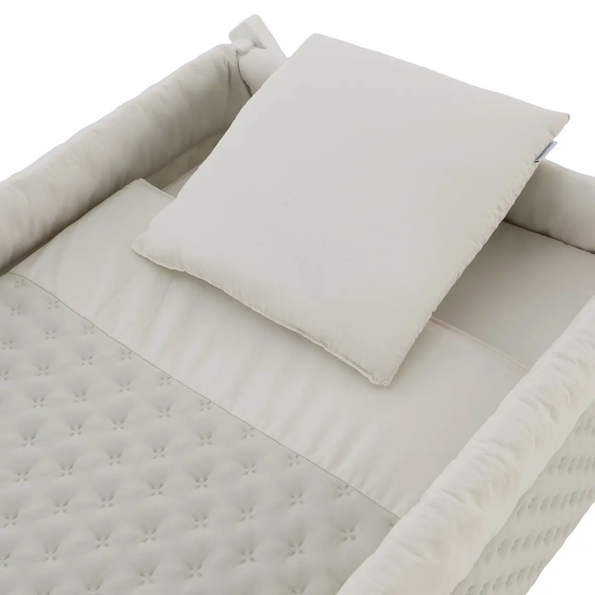 Minicuna tijera madera tender mint/bco 55x87x74 cm - Imagen 2