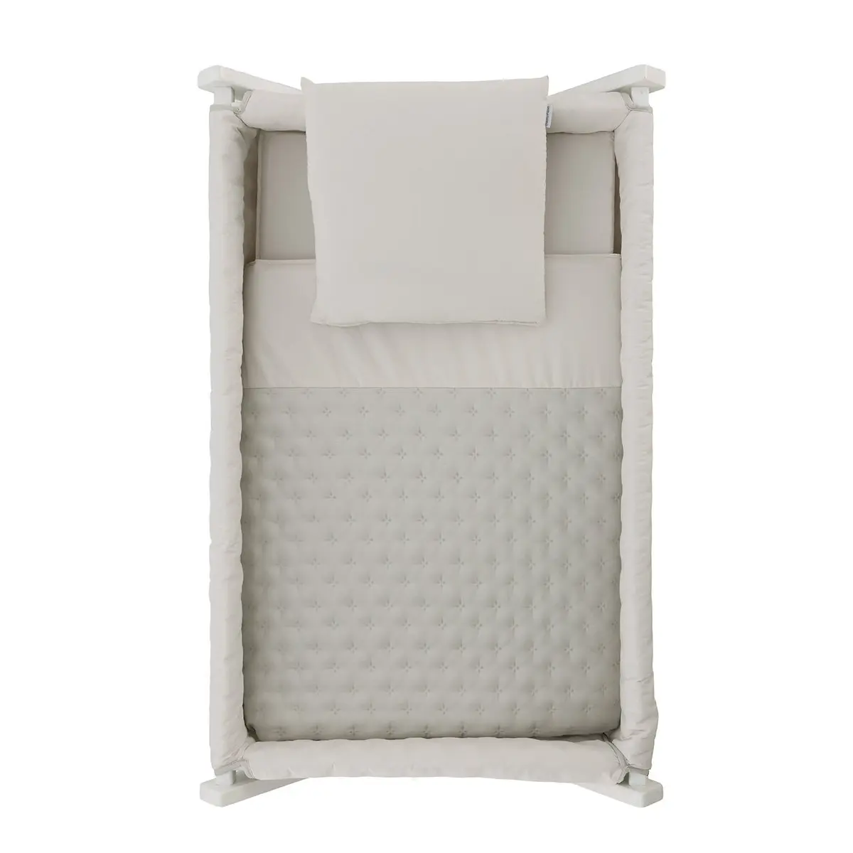 Minicuna tijera madera tender mint/bco 55x87x74 cm - Imagen 3