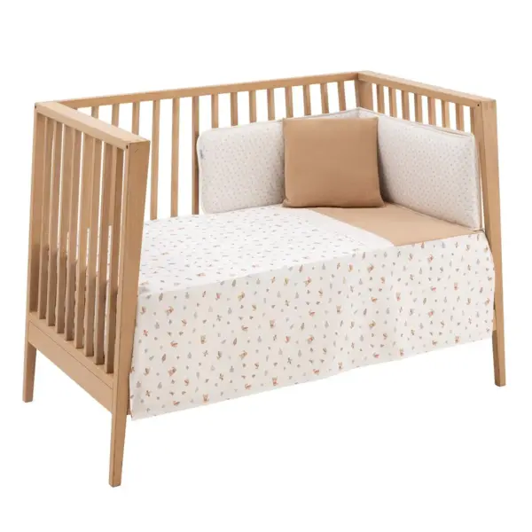 Jgo 2 pcs.colcha i-v. cuna 60 senda beige 60x120x3 cm