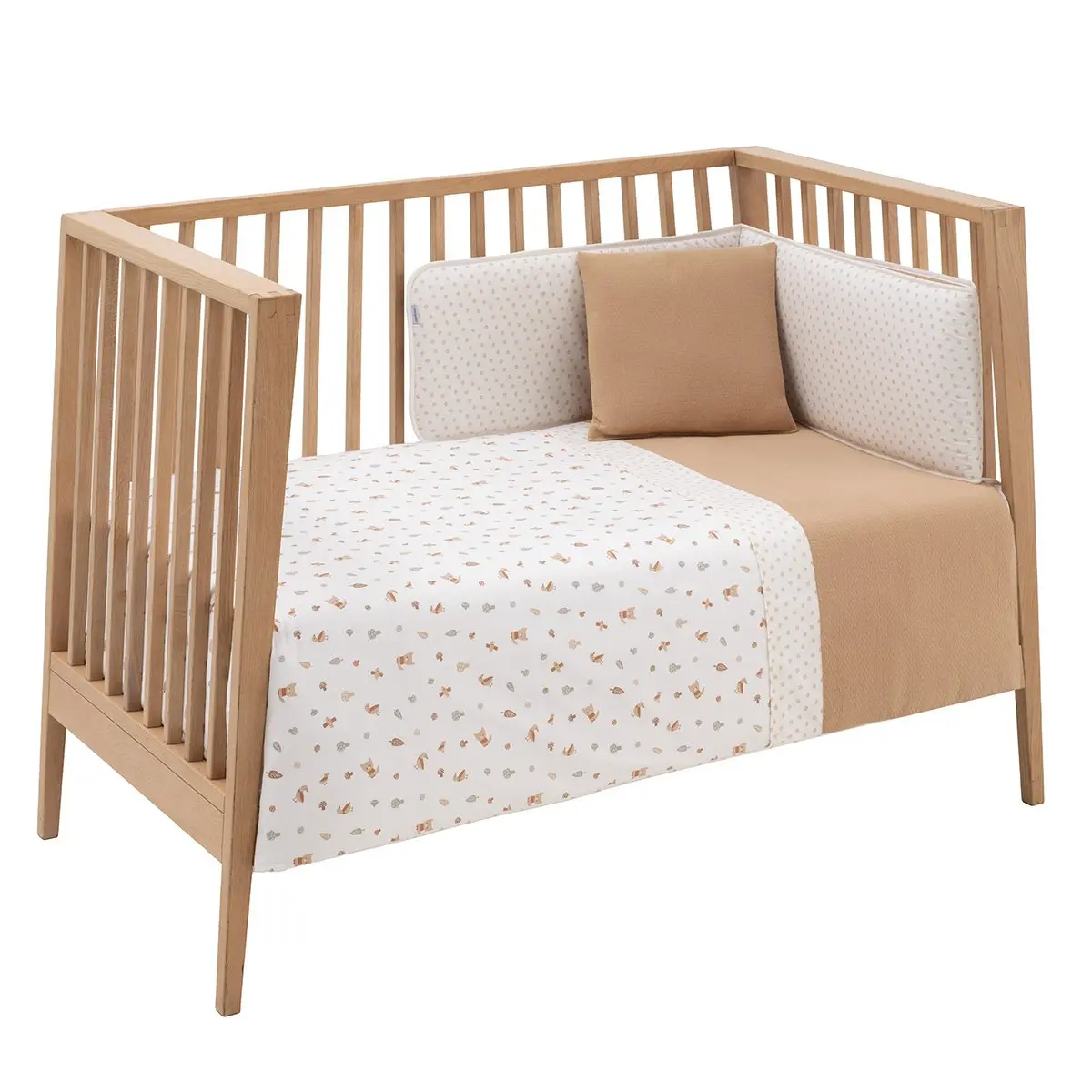 Jgo 2 pcs.f.nordica cuna 60 senda beige 100x140x3 cm