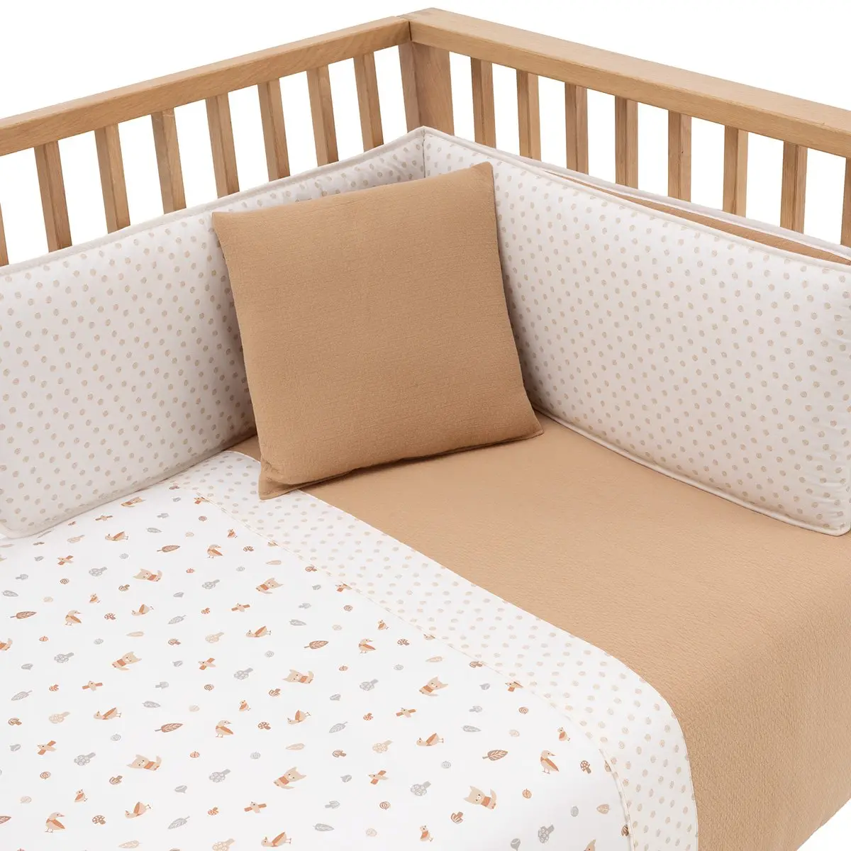 Jgo 2 pcs.f.nordica cuna 70 senda beige 110x170x3 cm - Imagen 2