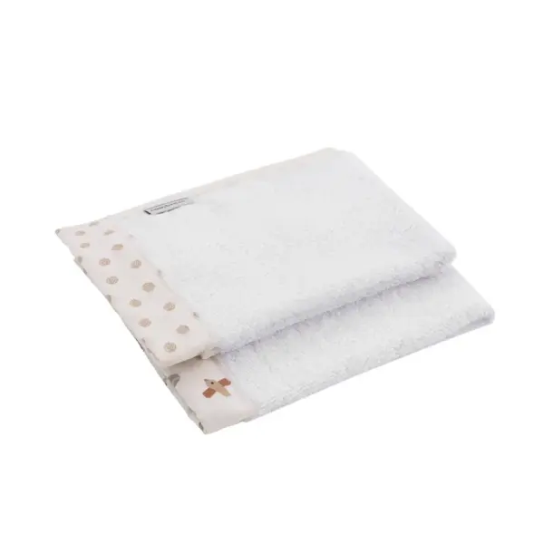 Juego 2 toallas senda beige 25x35x1 cm