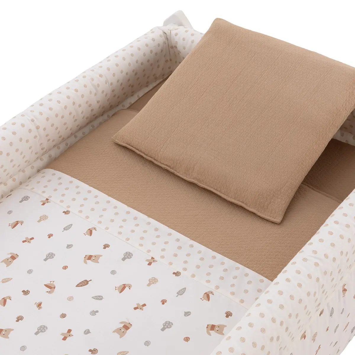 Minicuna tijera madera senda beige/bco 55x87x74 cm - Imagen 2