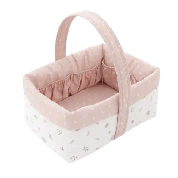 Cesta canastilla 22.5x29x29 cm calma rosa