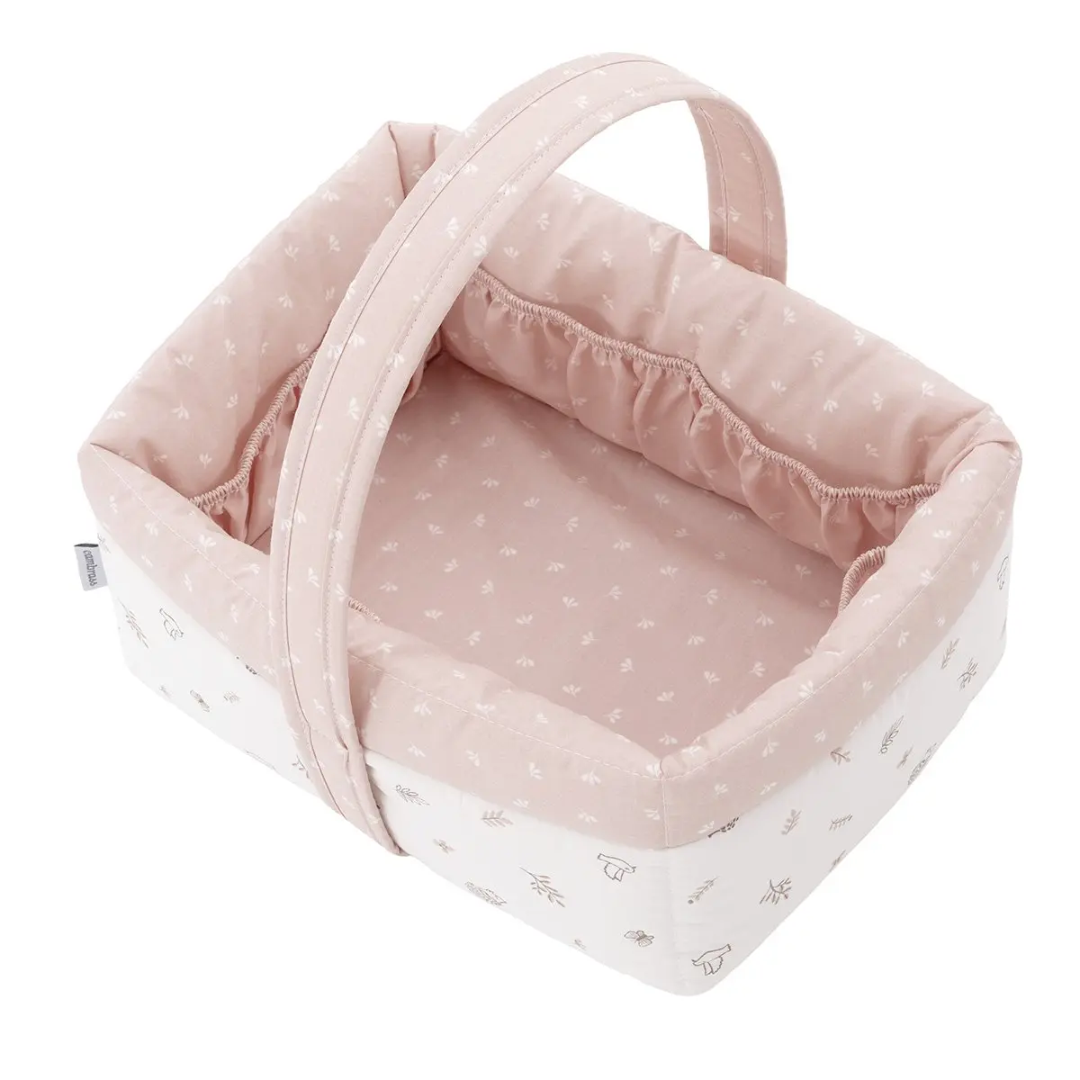 Cesta canastilla 22.5x29x29 cm calma rosa - Imagen 2