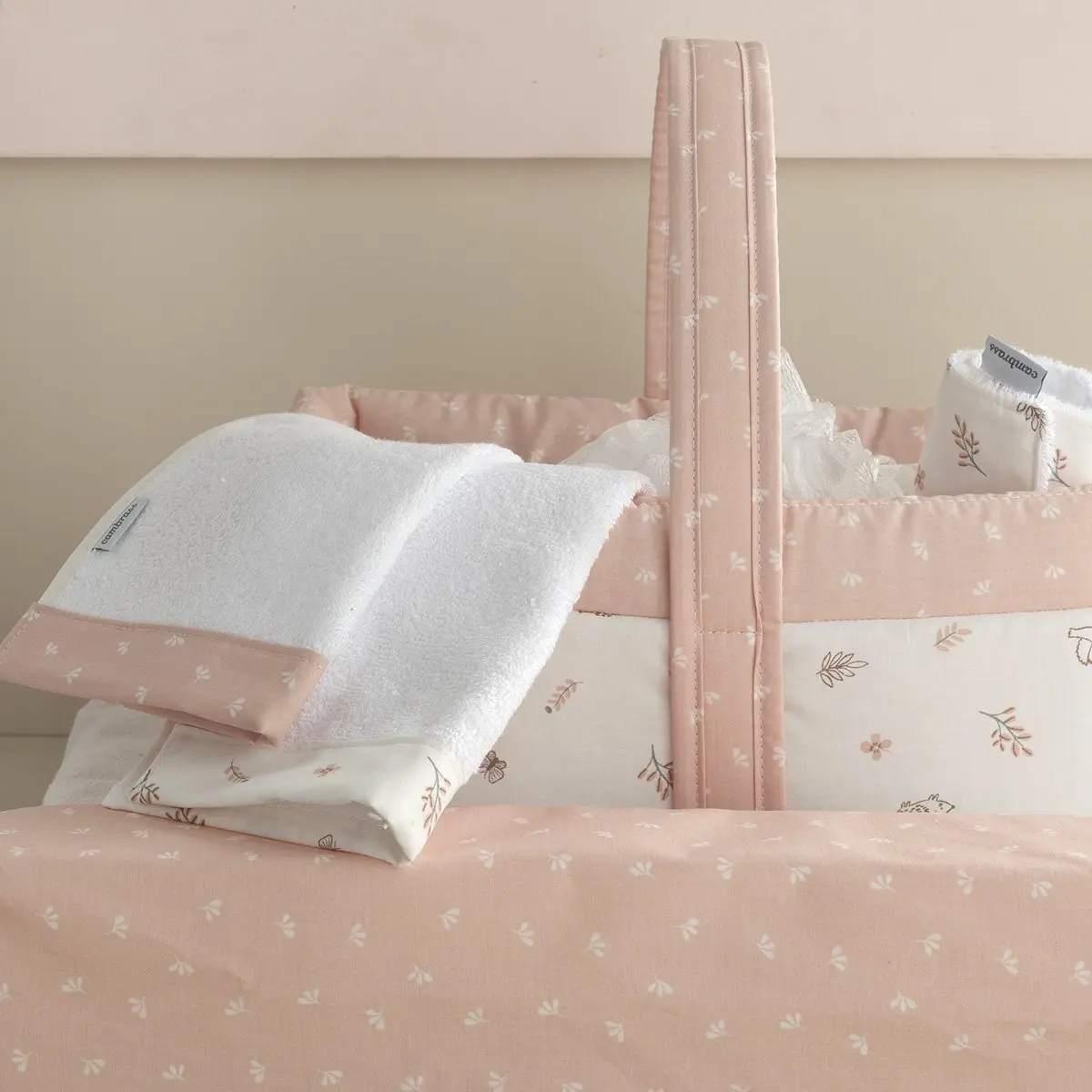 Cesta canastilla 22.5x29x29 cm calma rosa - Imagen 3