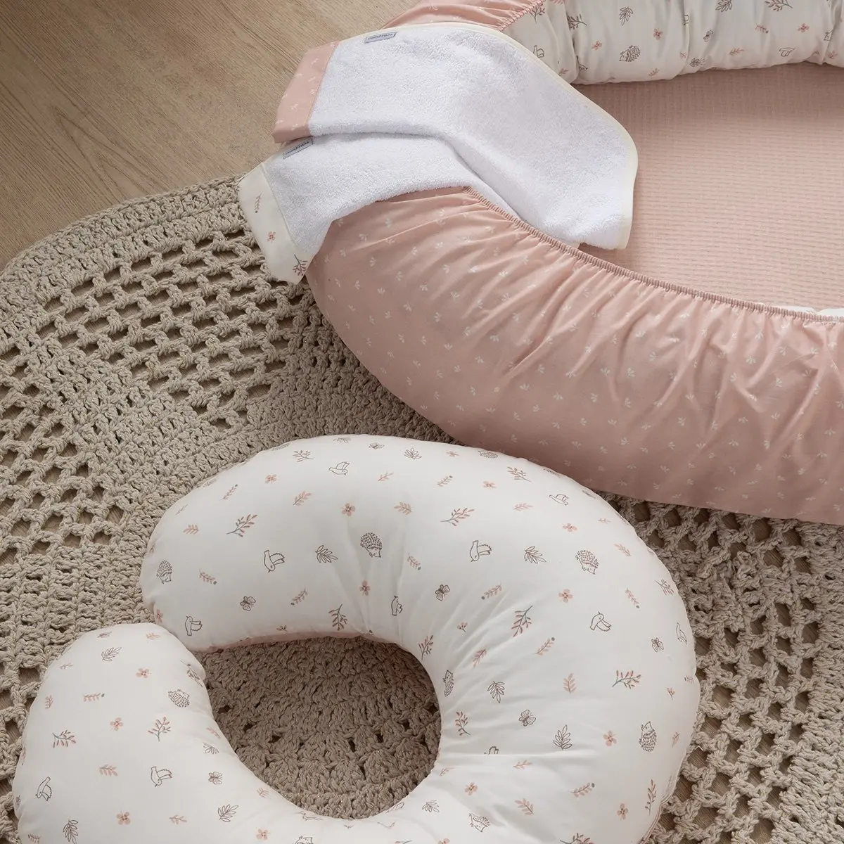 Cuna nido bebe calma 55x90x15 cm rosa - Imagen 4