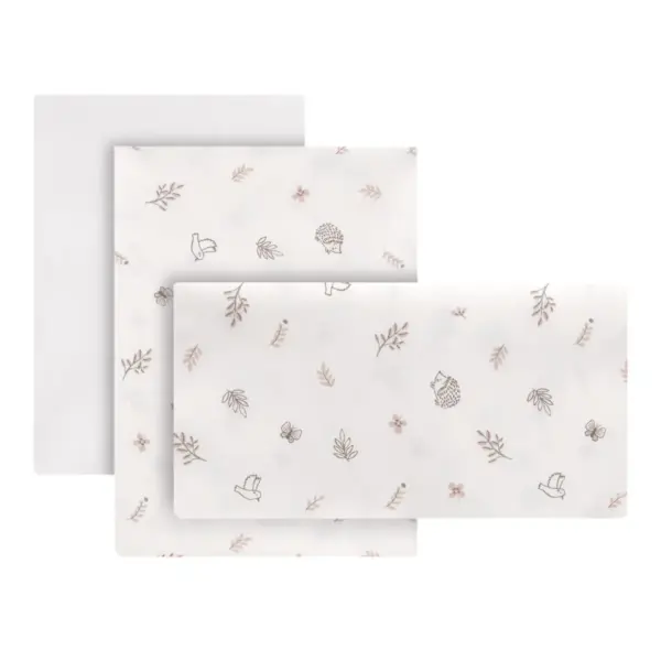 Sabana minicuna 3 pcs 50x90x1 cm calma rosa