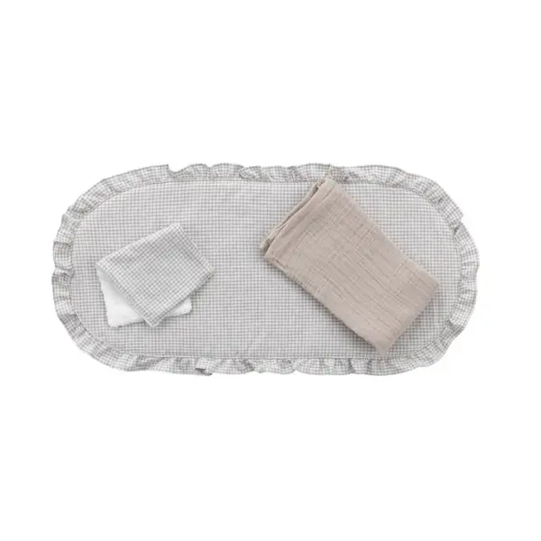 Pack colcha capazo polo grey 35x75x1 cm
