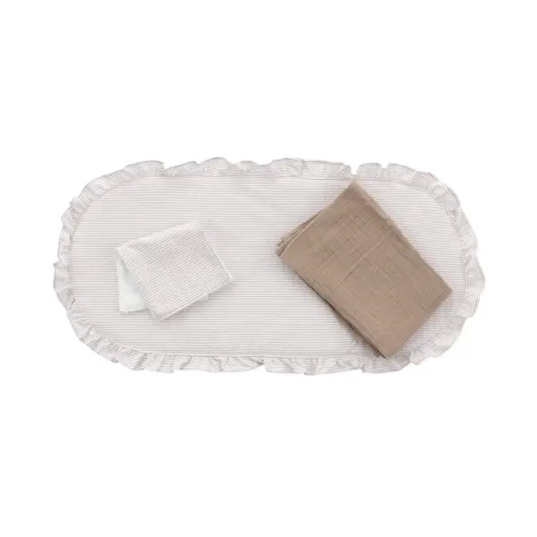 Pack colcha capazo candela crudo 35x75x1 cm