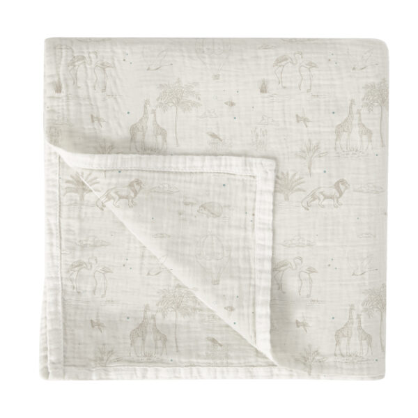 Muselina bambú Noe 10 B|Lino 120x120 - Bimbidreams