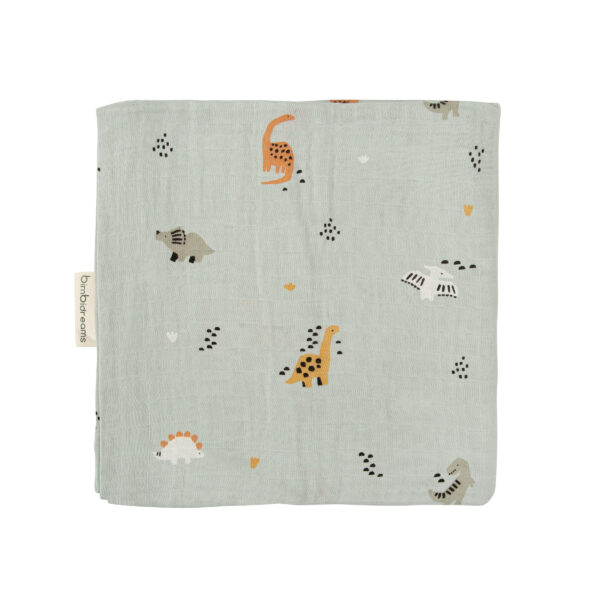 Muselina bambú Bronto 20 B|Gris 120x120 - Bimbidreams