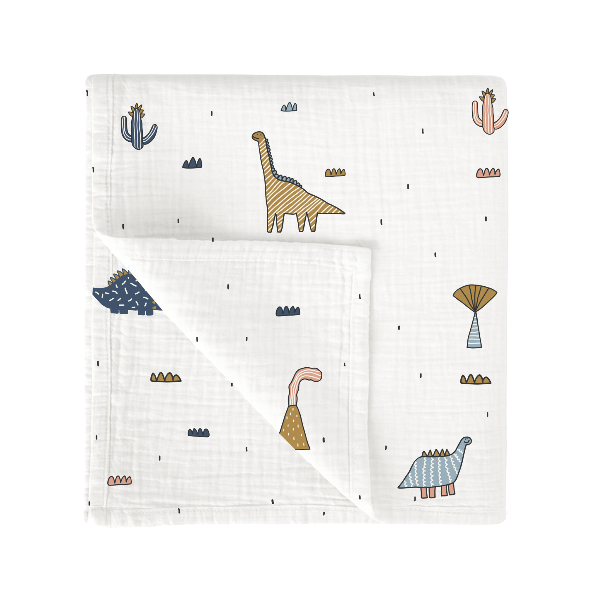 Muselina bambú Dinosaurius 97 Multic. 120x120 - Bimbidreams