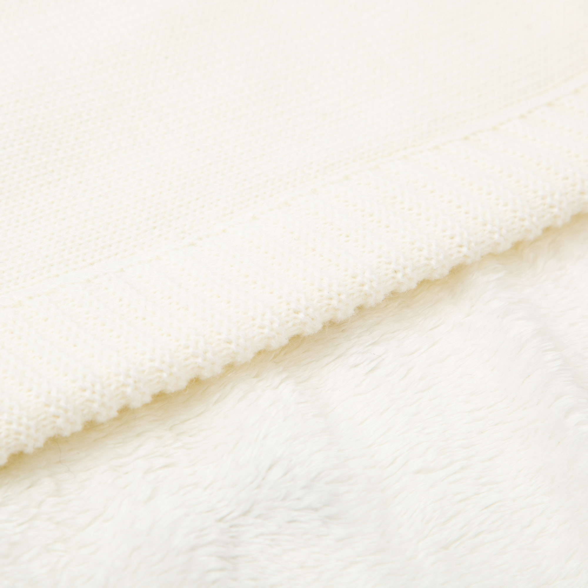 Manta doble cara tricot dots con Coralina HB Basics 01 Blanco 80x100 - Bimbidreams - Imagen 2