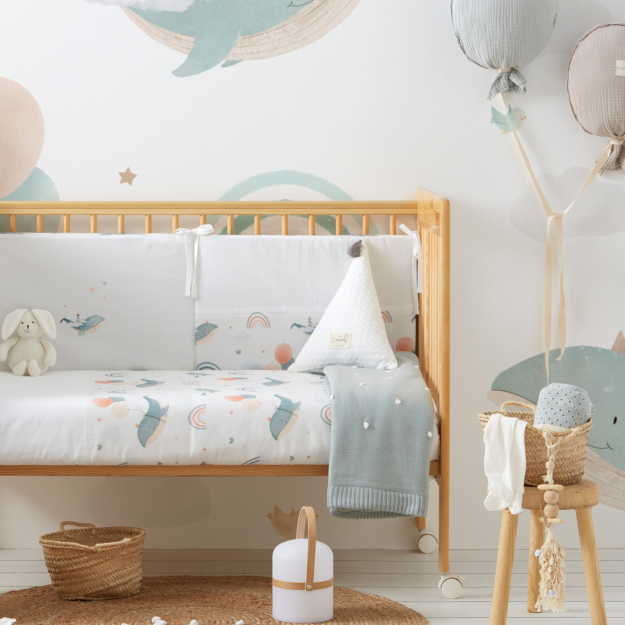 Manta doble cara tricot dots con Coralina HB Basics ME Menta 80x100 - Bimbidreams - Imagen 5