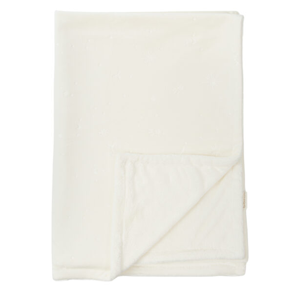 Manta Embossed False 01 Blanco 80X110 - Bimbidreams