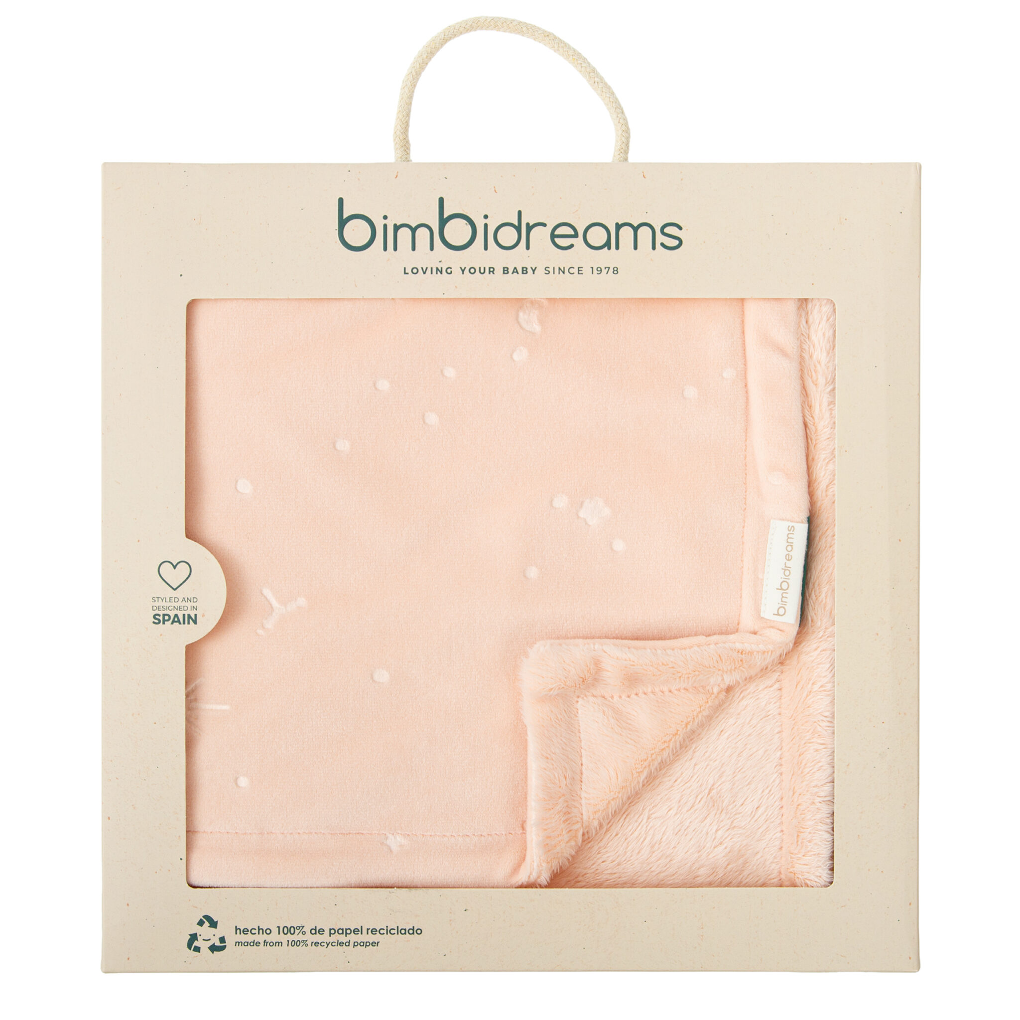 Manta Embossed False 04 Rosa 80X110 - Bimbidreams - Imagen 3