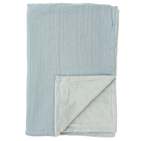 Manta Muselina con Coralina False 03 Azul 80X110 - Bimbidreams