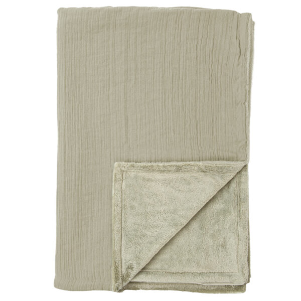 Manta Muselina con Coralina False 06 Verde 80X110 - Bimbidreams