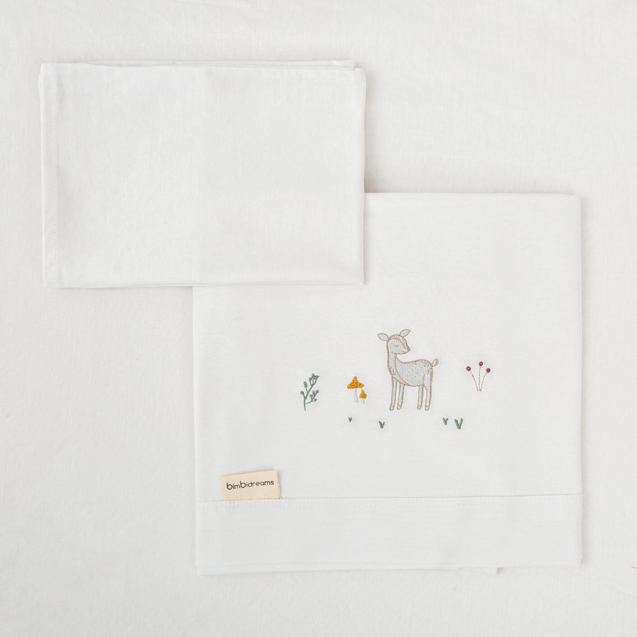 Juego sabanas punto jersey 3 piezas Deer 14 B|Rosa Minicuna (50x80 - 90) - Bimbidreams