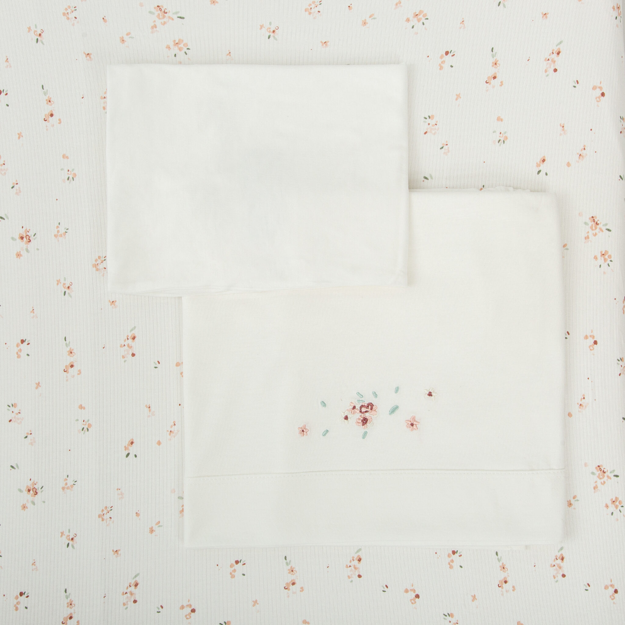 Juego sabanas punto jersey 3 piezas Monet 14 B|Rosa Minicuna (50x80 - 90) - Bimbidreams