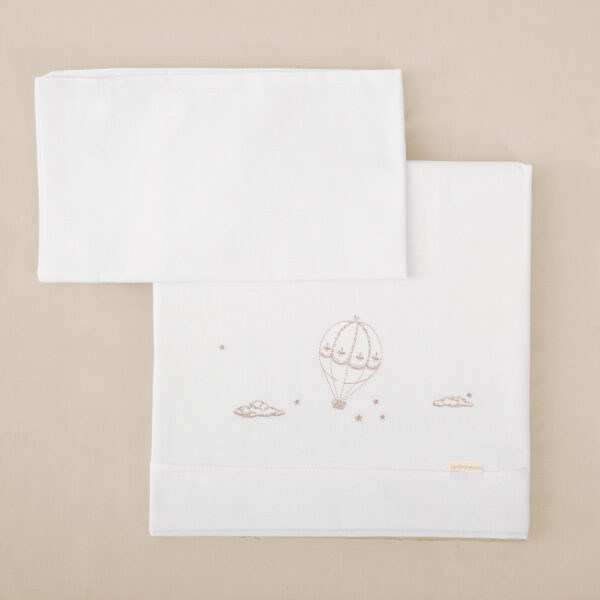 Juego sabanas punto jersey 3 piezas Noe 10 B|Lino Coche (40x80) - Bimbidreams