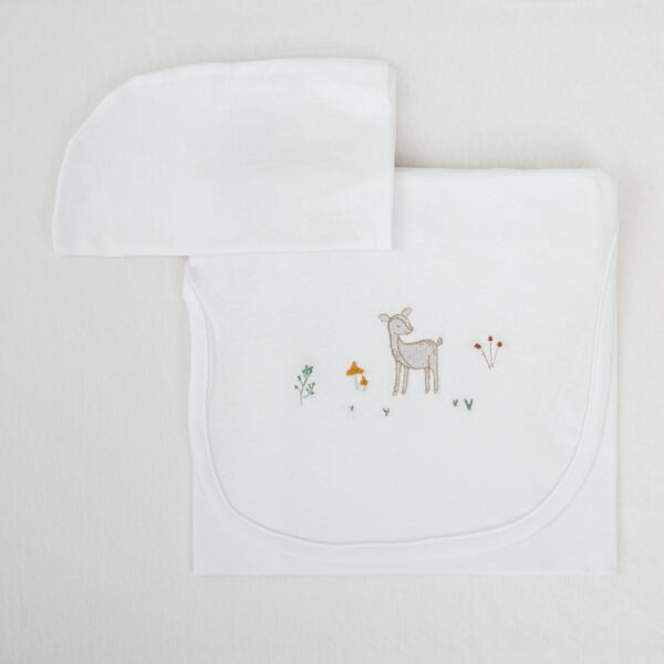 Juego sabanas punto jersey 3 piezas Deer 14 B|Rosa Coche (40x80) - Bimbidreams