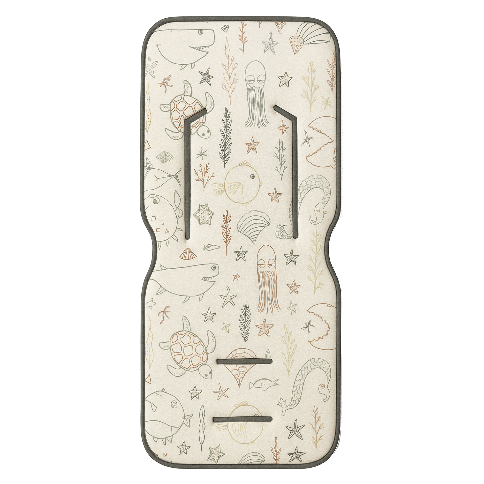 Colchoneta silla paseo estampada Sea 01 Blanco 35x83 - Bimbidreams