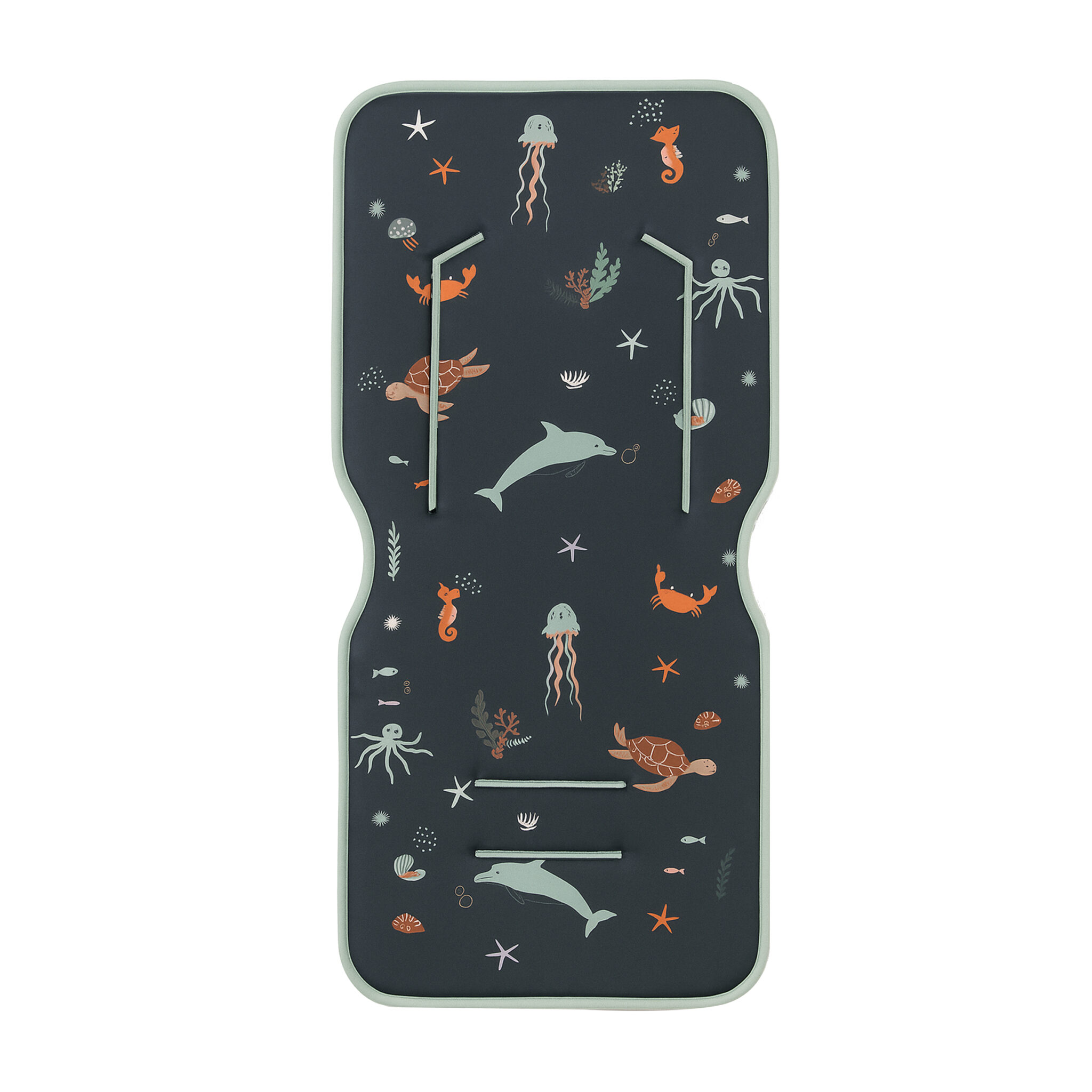 Colchoneta silla paseo estampada Dolphin 03 Azul 35x83 - Bimbidreams