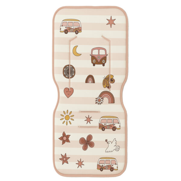 Colchoneta silla paseo estampada Lovely 14 B|Rosa 35x83 - Bimbidreams