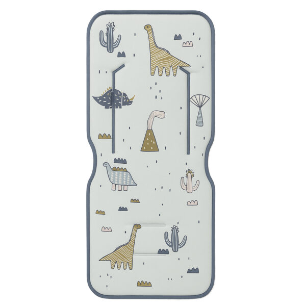 Colchoneta silla paseo estampada Dinosaurius 03 Azul 35x83 - Bimbidreams
