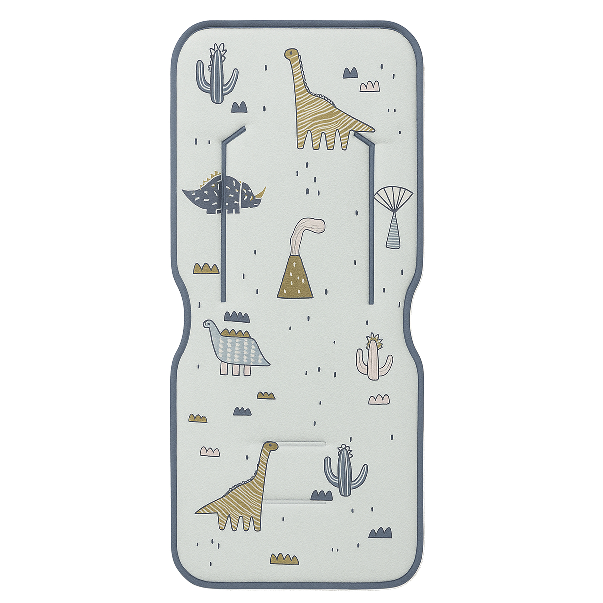 Colchoneta silla paseo estampada Dinosaurius 03 Azul 35x83 - Bimbidreams