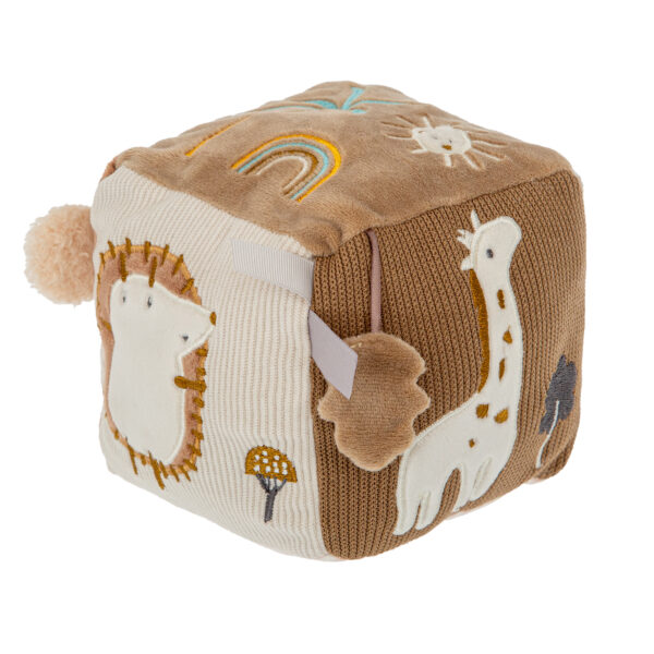 Cubo blando de actividades Noe 10 B|Lino 11X11 - Bimbidreams